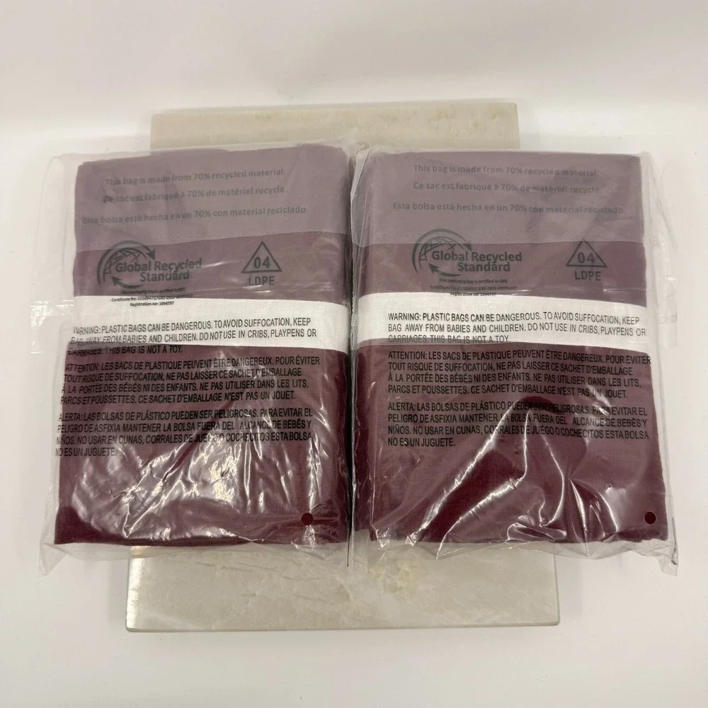 Pottery Barn Belgian Flax Linen Merlot Set Of Two Euro Shams Luxury Natural